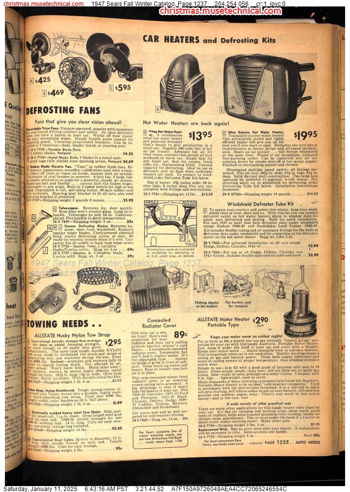 1947 Sears Fall Winter Catalog, Page 1237