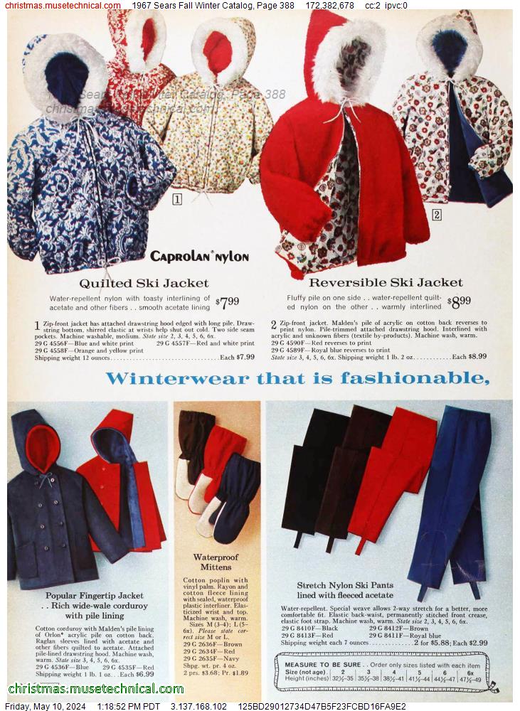 1967 Sears Fall Winter Catalog, Page 388