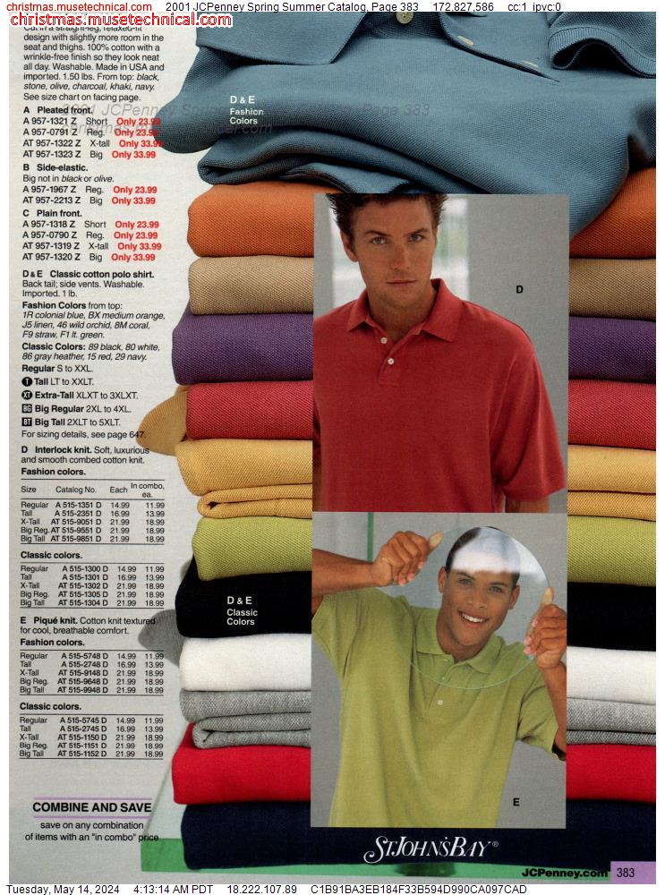 2001 JCPenney Spring Summer Catalog, Page 383