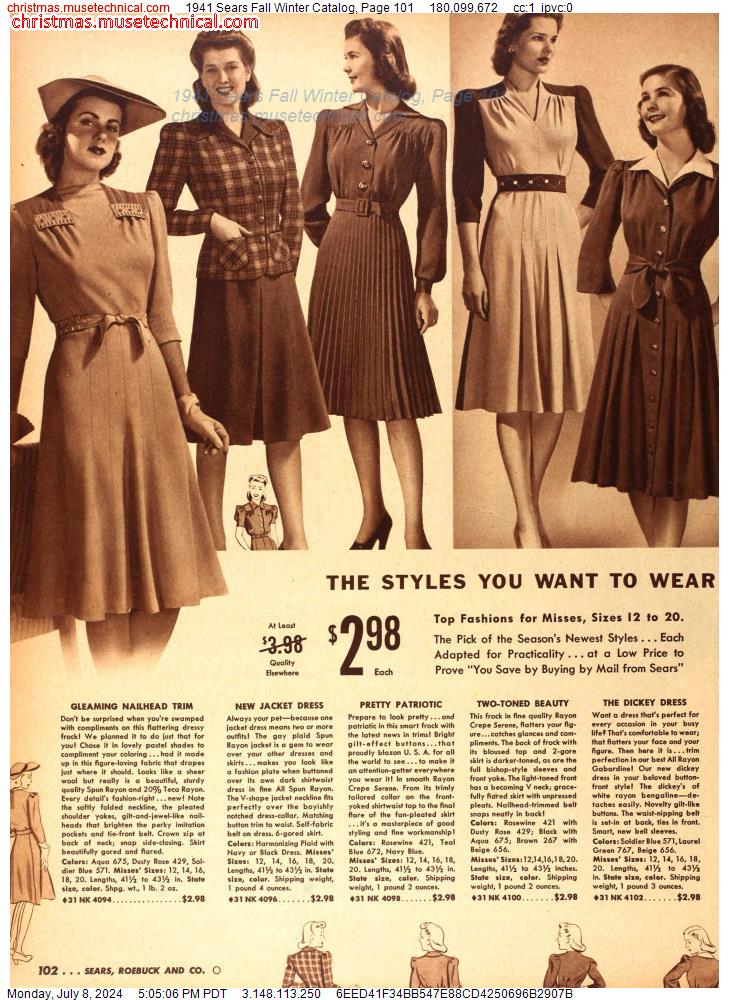 1941 Sears Fall Winter Catalog, Page 101