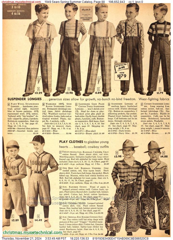 1949 Sears Spring Summer Catalog, Page 88