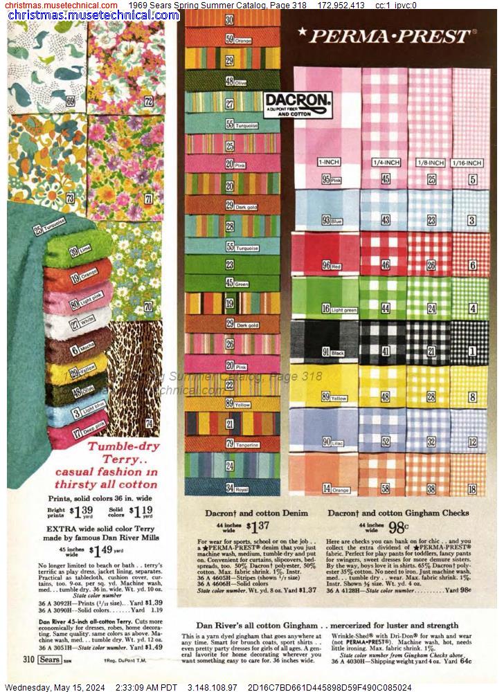 1969 Sears Spring Summer Catalog, Page 318
