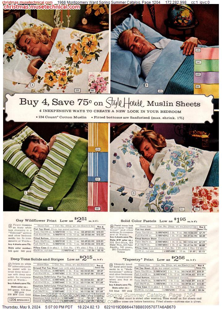 1966 Montgomery Ward Spring Summer Catalog, Page 1204
