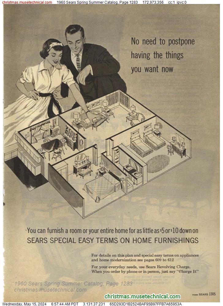 1960 Sears Spring Summer Catalog, Page 1283
