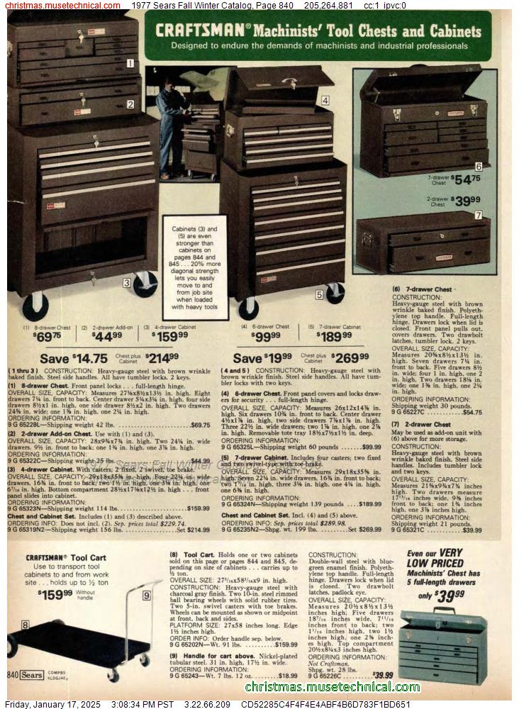 1977 Sears Fall Winter Catalog, Page 840