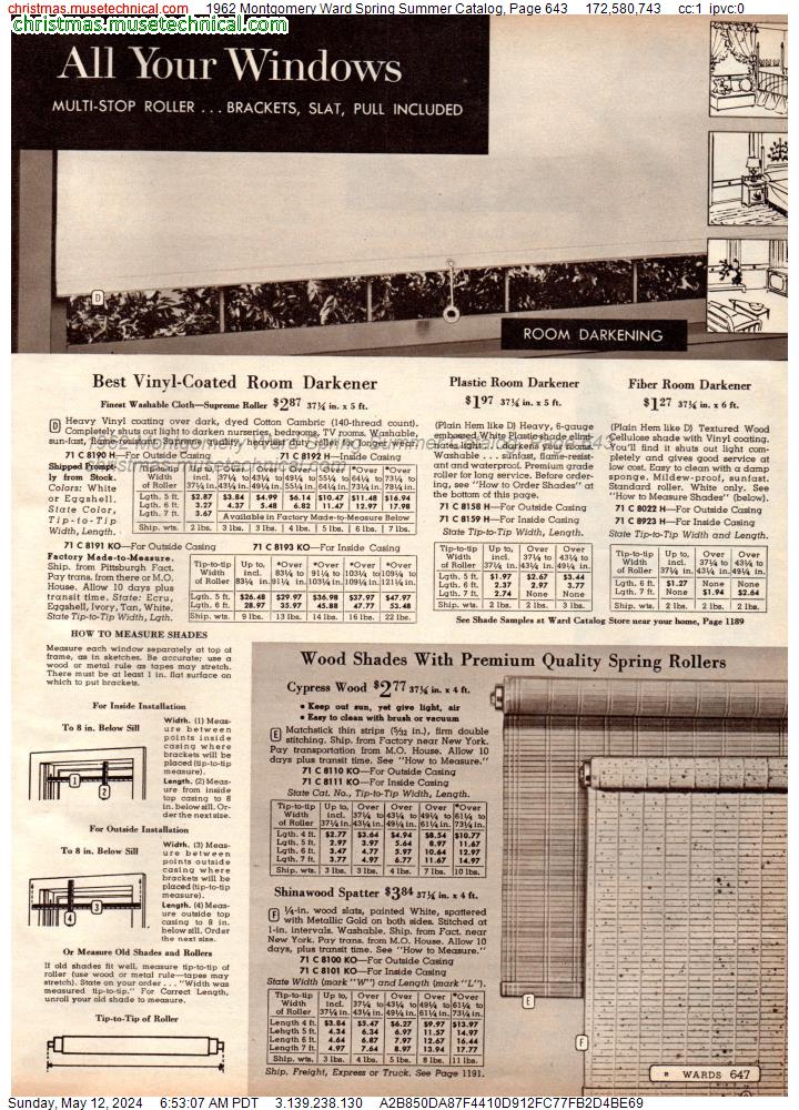 1962 Montgomery Ward Spring Summer Catalog, Page 643