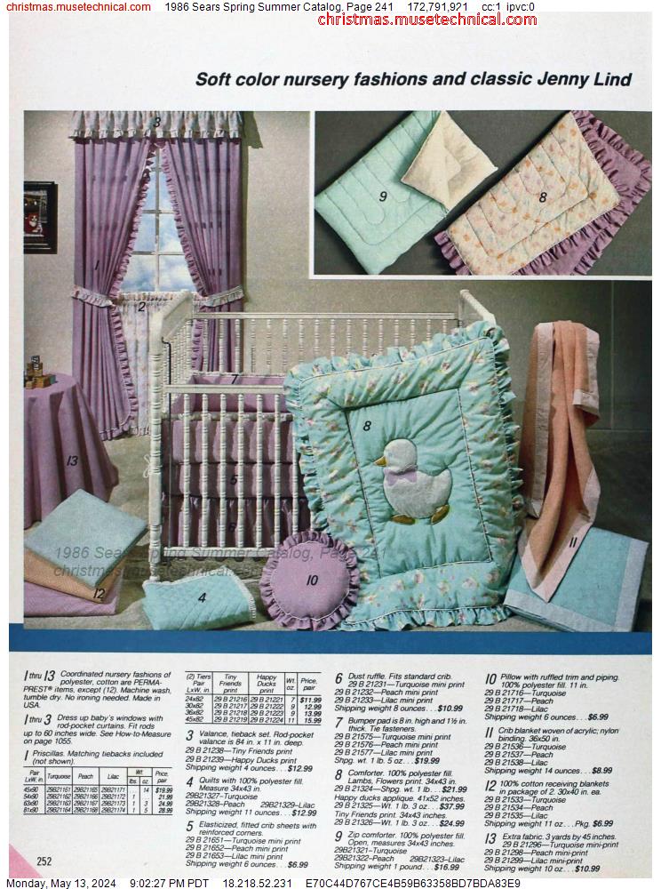 1986 Sears Spring Summer Catalog, Page 241