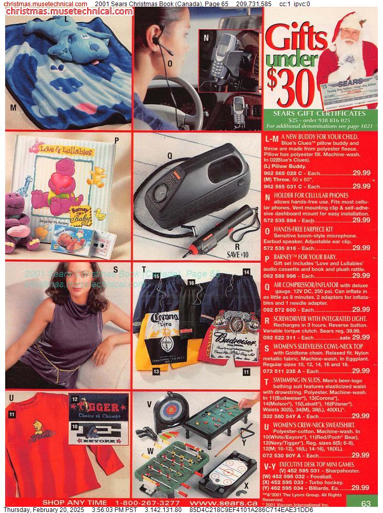 2001 Sears Christmas Book (Canada), Page 65