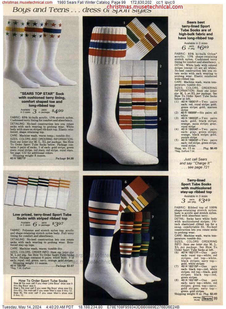 1980 Sears Fall Winter Catalog, Page 99