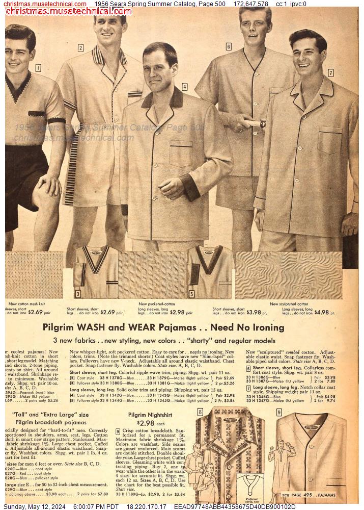 1956 Sears Spring Summer Catalog, Page 500