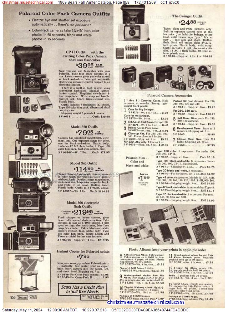 1969 Sears Fall Winter Catalog, Page 858