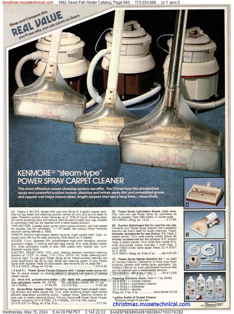 1982 Sears Fall Winter Catalog, Page 893