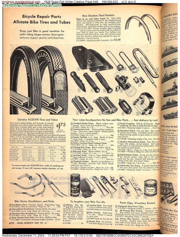 1946 Sears Fall Winter Catalog, Page 546