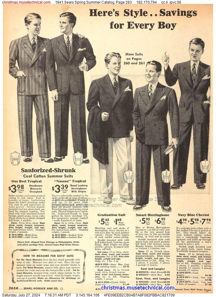 1941 Sears Spring Summer Catalog, Page 283
