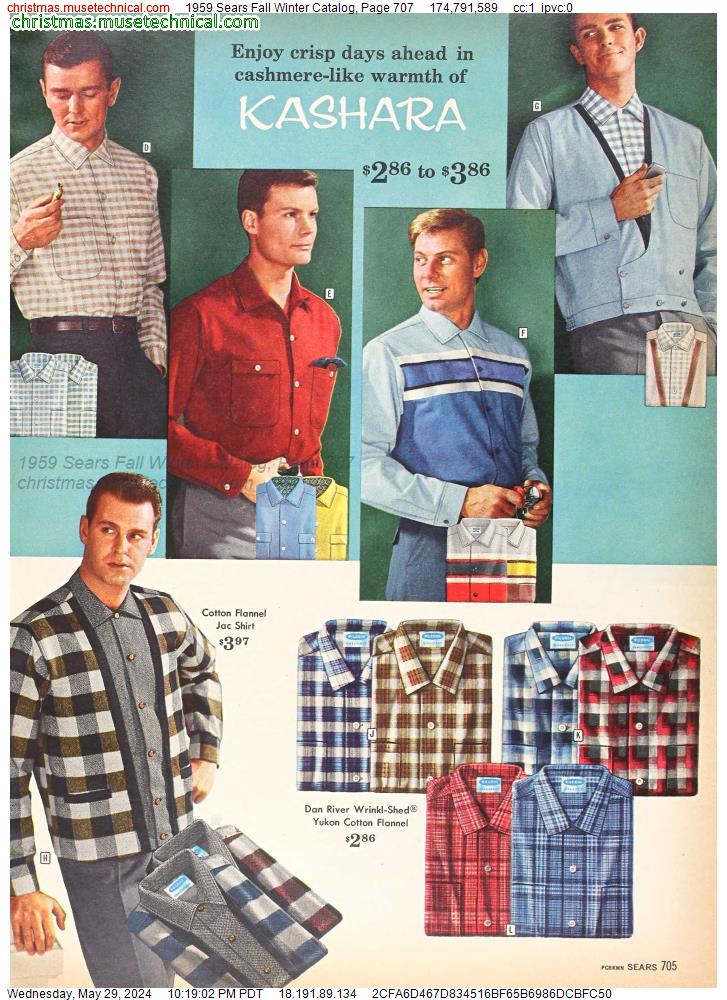 1959 Sears Fall Winter Catalog, Page 707