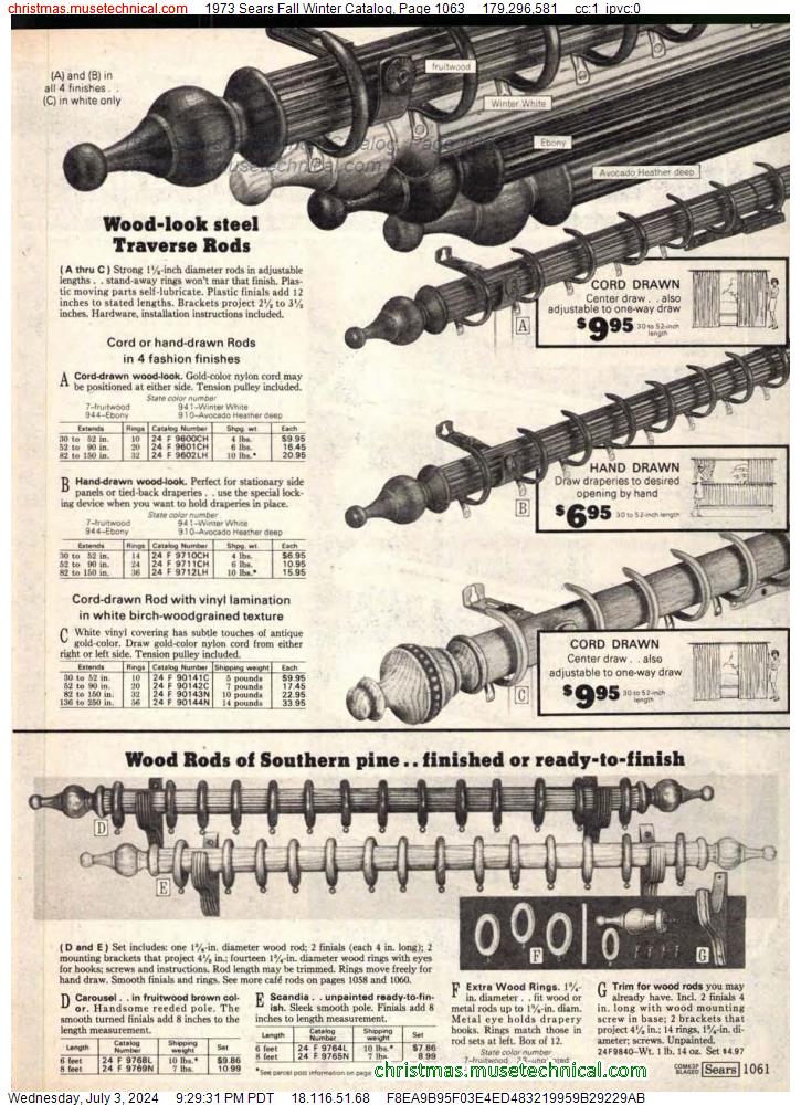1973 Sears Fall Winter Catalog, Page 1063
