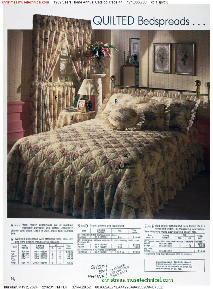 1989 Sears Home Annual Catalog, Page 44