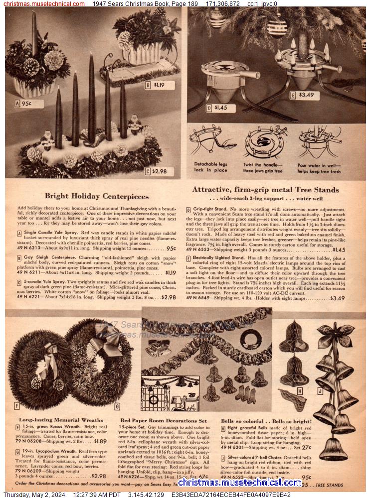 1947 Sears Christmas Book, Page 189
