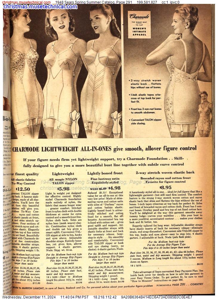 1948 Sears Spring Summer Catalog, Page 291