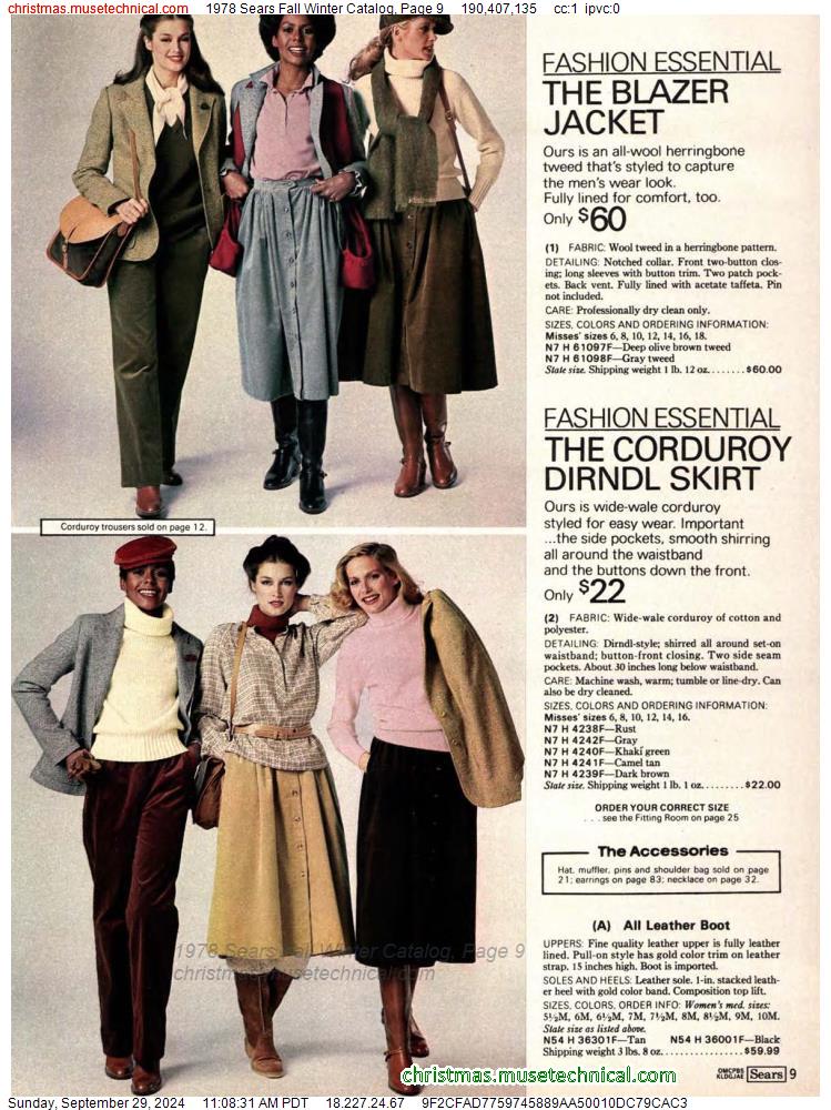 1978 Sears Fall Winter Catalog Page 9 Catalogs And Wishbooks