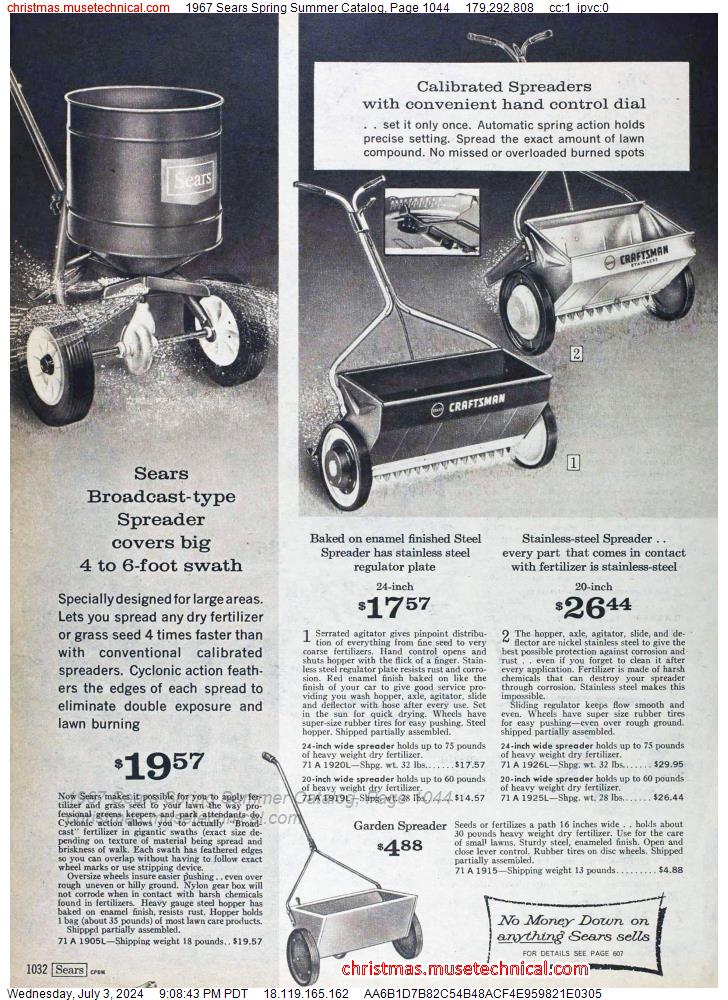 1967 Sears Spring Summer Catalog, Page 1044