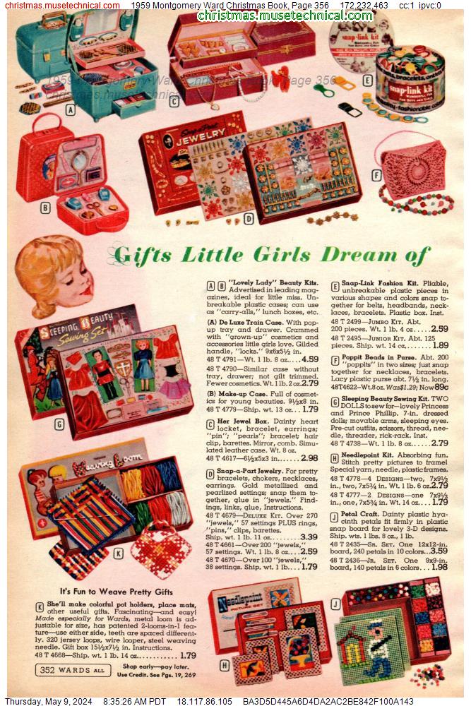 1959 Montgomery Ward Christmas Book, Page 356
