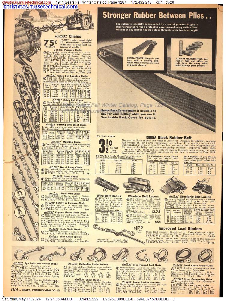 1941 Sears Fall Winter Catalog, Page 1287