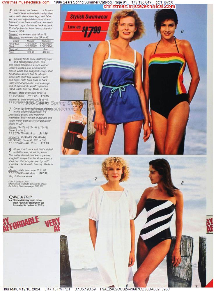 1986 Sears Spring Summer Catalog, Page 81