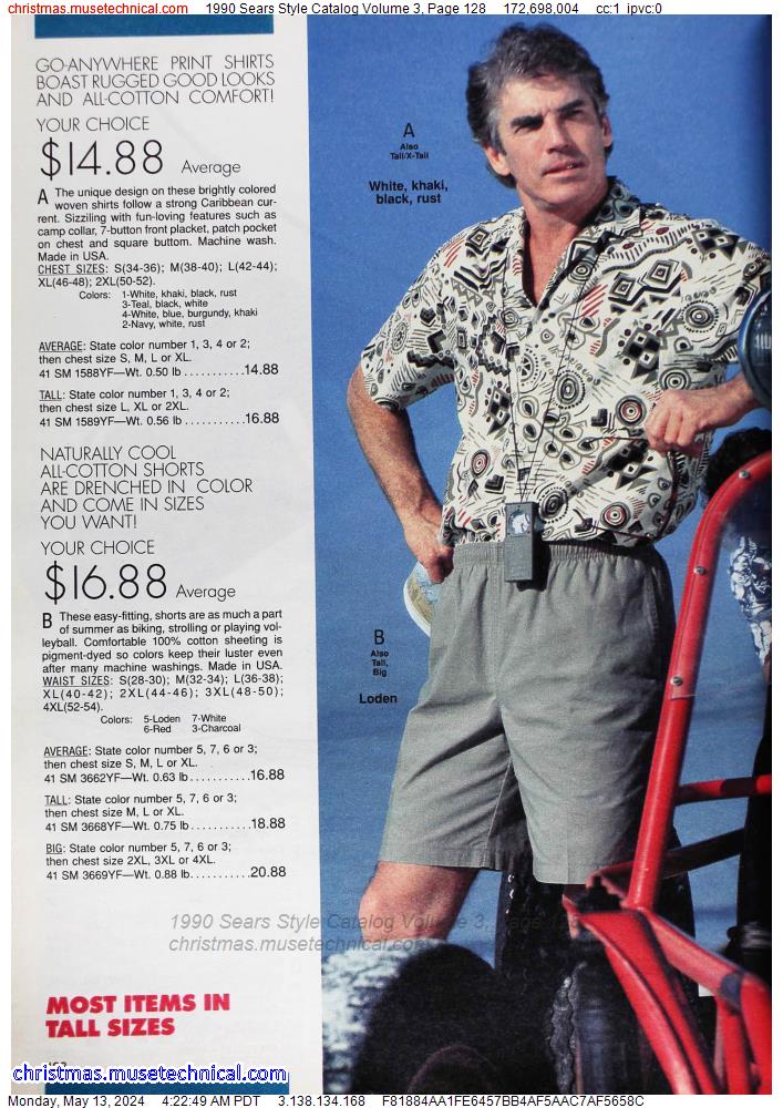 1990 Sears Style Catalog Volume 3, Page 128