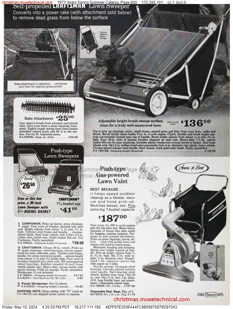 1973 Sears Spring Summer Catalog, Page 800
