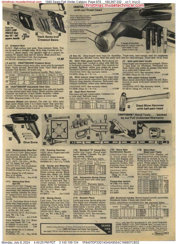 1980 Sears Fall Winter Catalog, Page 979