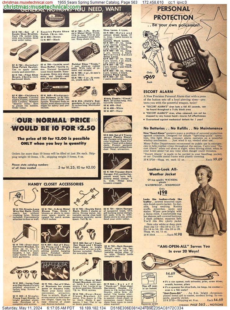 1955 Sears Spring Summer Catalog, Page 563