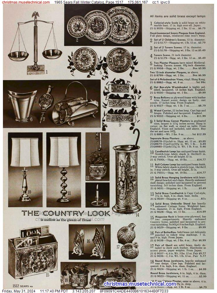 1965 Sears Fall Winter Catalog, Page 1517