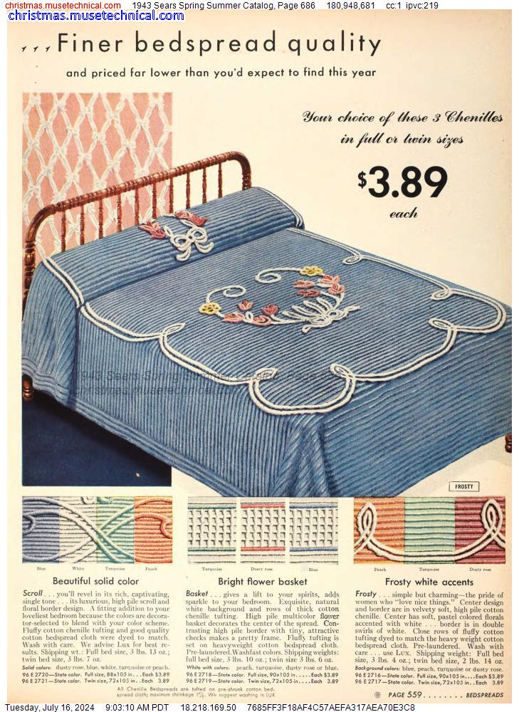 1943 Sears Spring Summer Catalog, Page 686