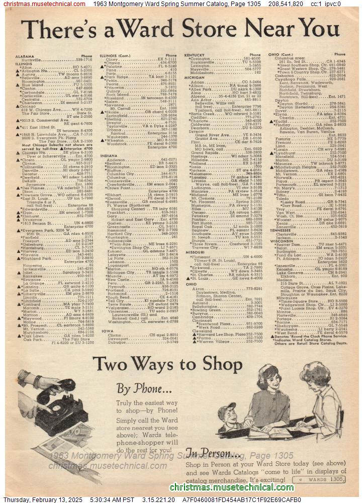 1963 Montgomery Ward Spring Summer Catalog, Page 1305