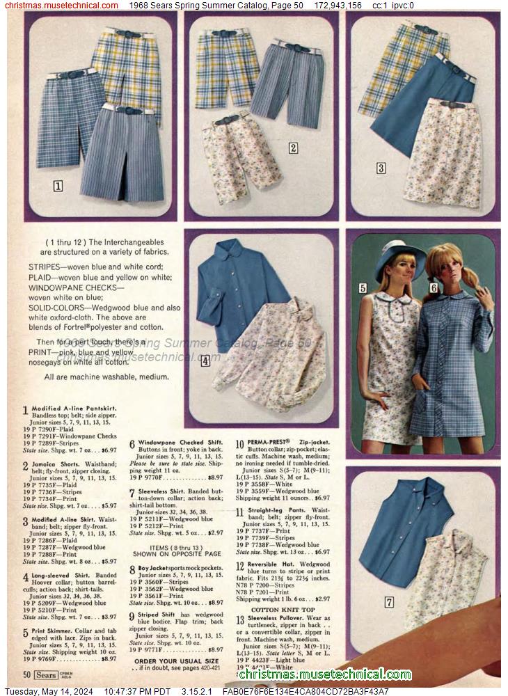 1968 Sears Spring Summer Catalog, Page 50