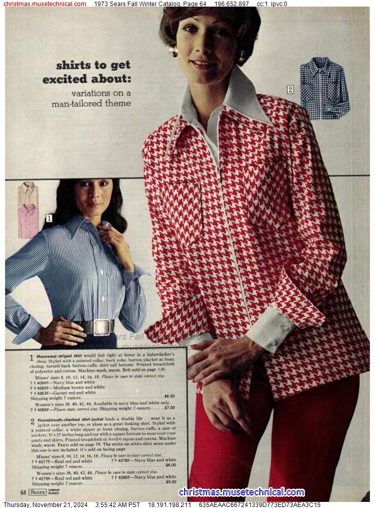 1973 Sears Fall Winter Catalog, Page 64