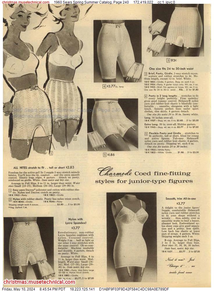 1960 Sears Spring Summer Catalog, Page 240
