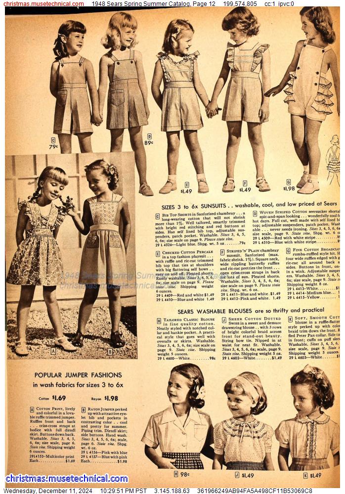 1948 Sears Spring Summer Catalog, Page 12