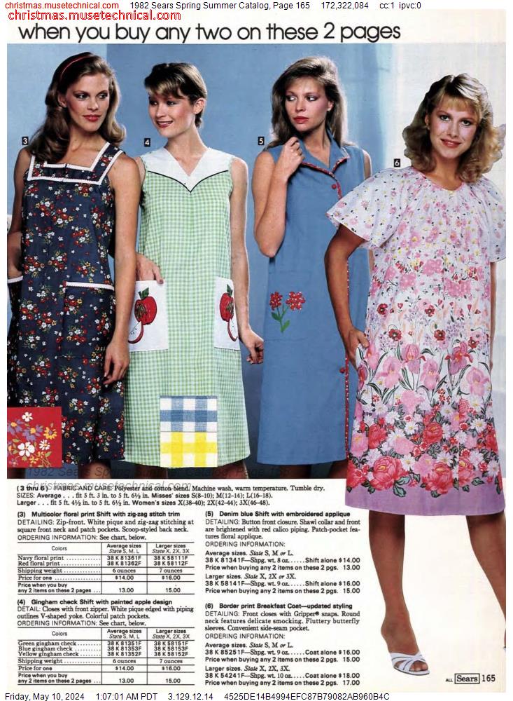 1982 Sears Spring Summer Catalog, Page 165