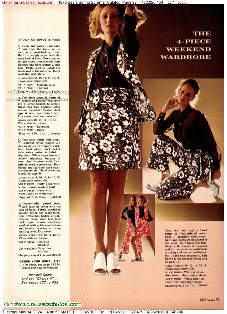 1970 Sears Spring Summer Catalog, Page 33