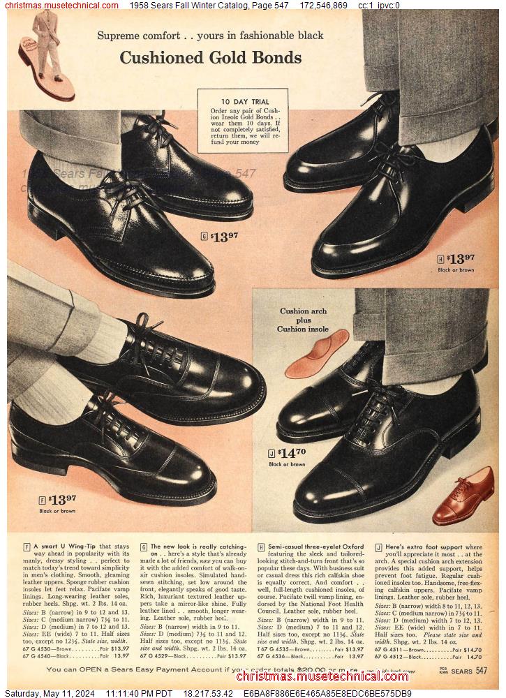 1958 Sears Fall Winter Catalog, Page 547