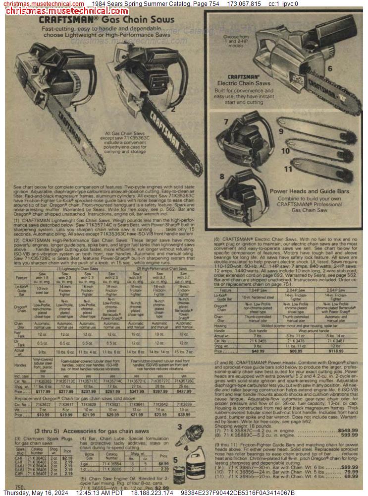 1984 Sears Spring Summer Catalog, Page 754