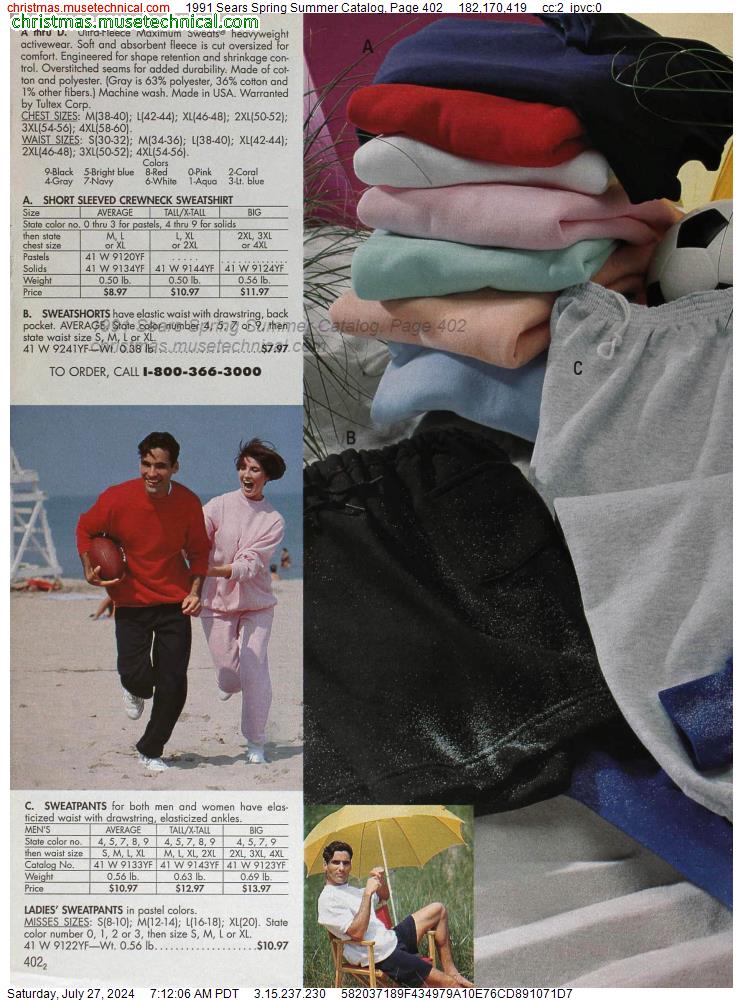 1991 Sears Spring Summer Catalog, Page 402