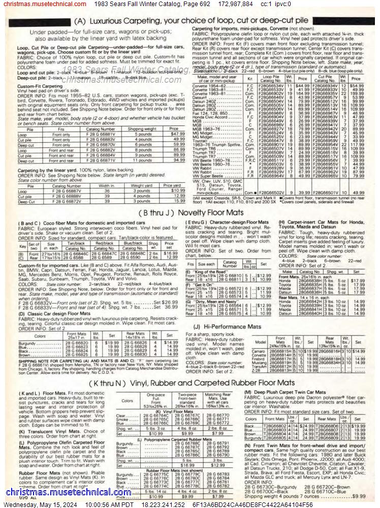1983 Sears Fall Winter Catalog, Page 692