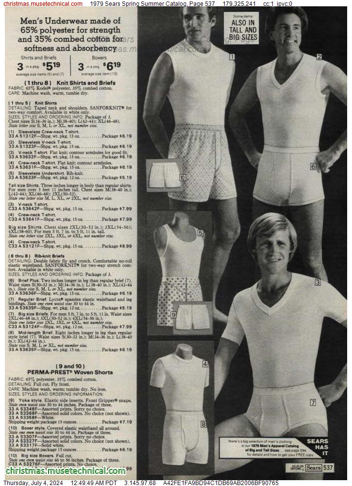 1979 Sears Spring Summer Catalog, Page 537