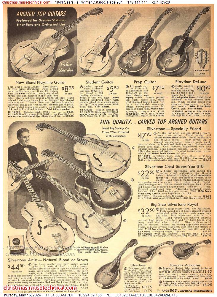 1941 Sears Fall Winter Catalog, Page 931