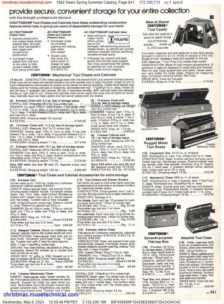 1983 Sears Spring Summer Catalog, Page 841
