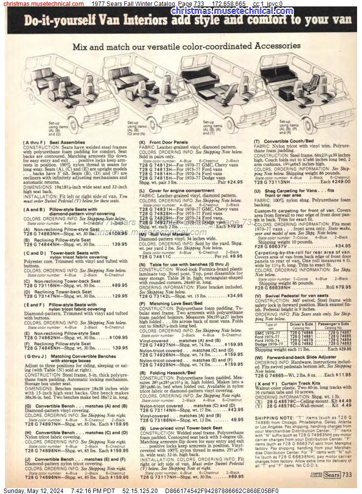 1977 Sears Fall Winter Catalog, Page 733