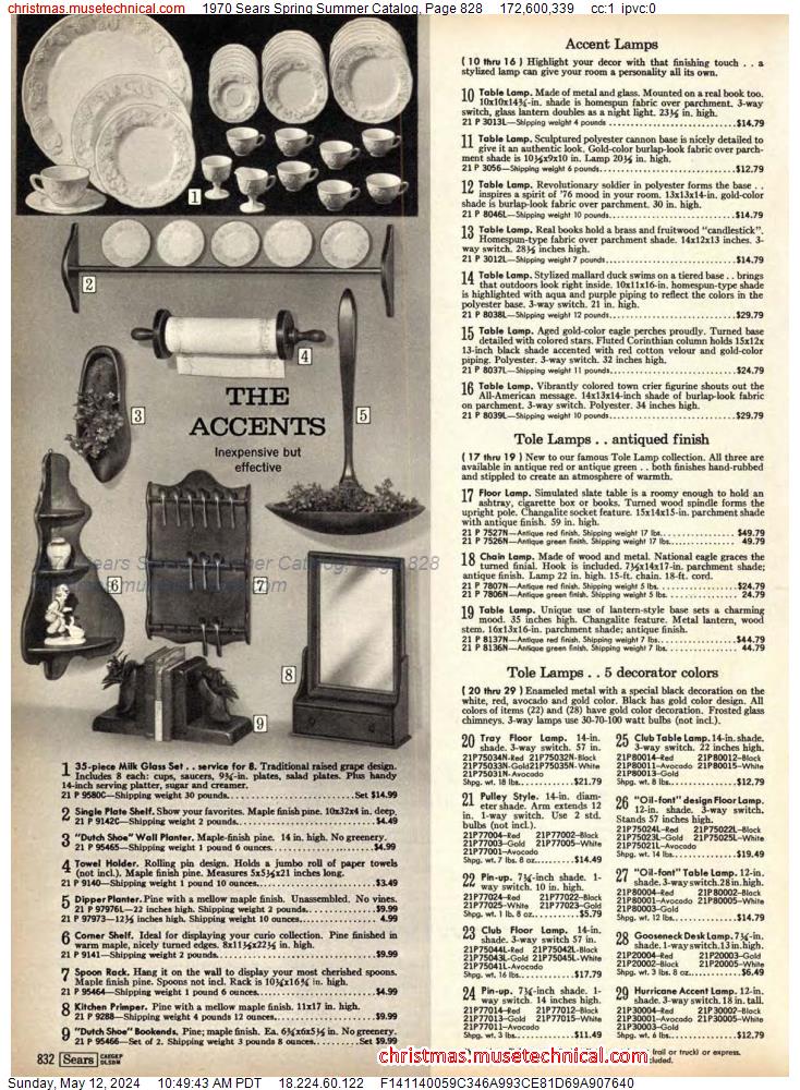 1970 Sears Spring Summer Catalog, Page 828